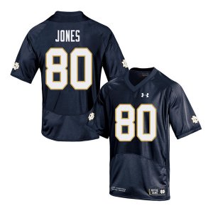 Notre Dame Fighting Irish Men's Micah Jones #80 Navy Under Armour Authentic Stitched College NCAA Football Jersey HMI2099QM